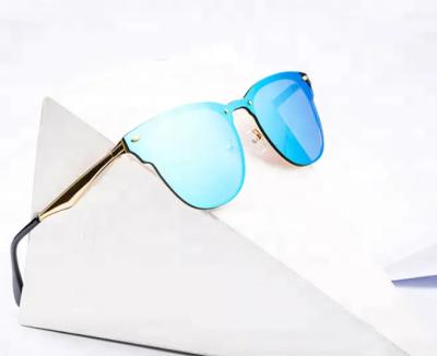 China Fashion Sunglasses Flat Flame Lenses New Brand Metal Rimless Women Men Sun Glass Famous Brand Fashion Trendy Sunglasses for sale