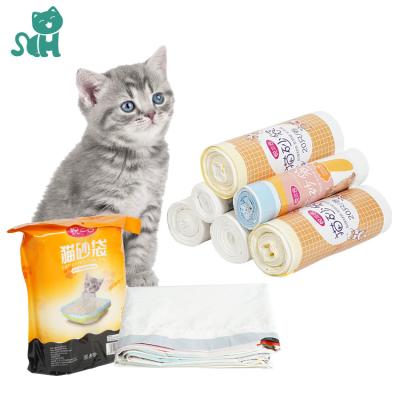 China Kitty Wholesale Cat litter liner bag cat litter waste bag plastic bag for pet rubbish Custom Cat Litter Box Liner for sale