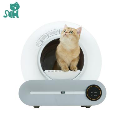 China Fashionable New Washable Silo Deodorant Smart Pet Toilet Infrared Induction Remote Control Large Capacity Closed Cat Litter Box for sale