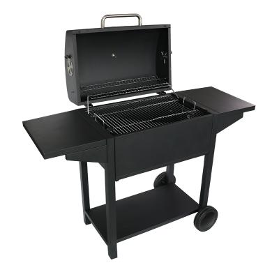 China Large Size Adjustable BBQ Trolley BBQ Smoker Charcoal Grills Outdoor Cooking Grill for sale