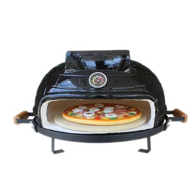 China Outdoor Portable Outdoor Charcoal Tabletop Grill Smoker Ceramic Pizza Oven for sale