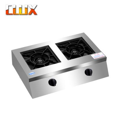 China Outdoor Gas Cooktop in Stainless Steel 2 Burners Cast Iron Tabletop Gas Stove for sale