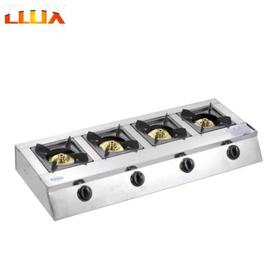 China Hotel kitchen cooking energy saving pressure 4 burner gas cooktops stove hob for sale