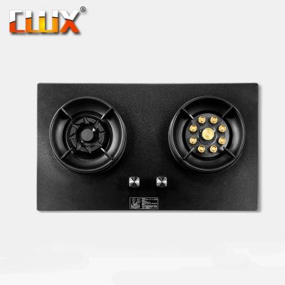 China Easily Cleaned Home Kitchen Tempered Glass 2 Burner Stove Hob Gas Cooktop for sale