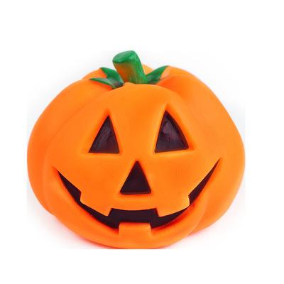 China Amazon Sustainable Hot Sale Halloween Pumpkin Sounding PVC Toys Dog Toys Cat Dog Toys for sale