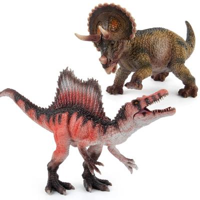 China Viable Simulation Dinosaur Algeria Spinosaurus Triceratops Ornamental Animal Model Toy for sale