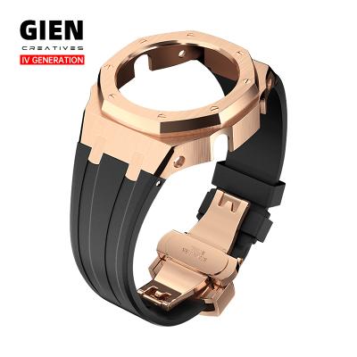 China 316L Stainless Steel Gien Creatives 2021 New 316L SS Luxury Metal Strap Mod Case Bezel Case For GA2100 4th Generation IP Rose Gold Modified Parts for sale