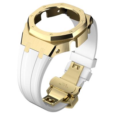 China 316L Stainless Steel Gien Creatives 2021 New 316L SS Luxury Metal Strap Mod Case Bezel Case For GA2100 4th Generation IP Gold Modified Parts for sale