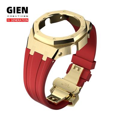 China 316L Stainless Steel Gien Creatives 2021 New 316L SS Luxury Metal Strap Mod Case Bezel Case For GA2100 4th Generation IP Gold Modified Parts for sale