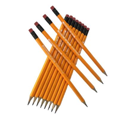 China office & School Pencil Wholesale Selling Best Graphite Lead High Quality Wood Pencils HB With Eraser On Top Hexagon Shape for sale