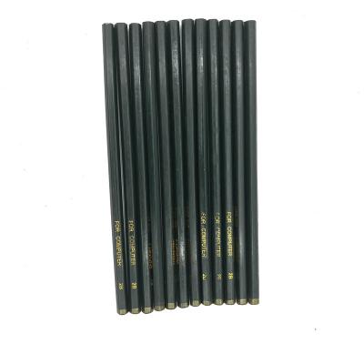 China office & Hot Selling Traditional School Pencil Green Color 2B Lead Custom Hexagonal Wooden Pencils In Bulk for sale