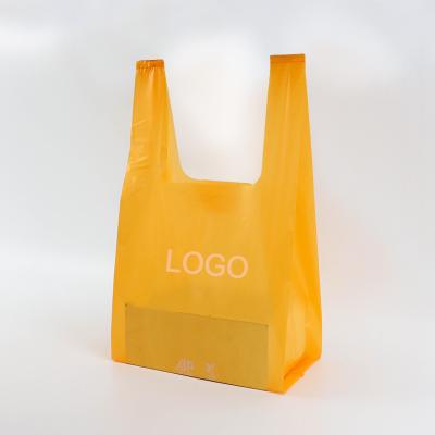 China BIODEGRADABLE Custom Printed You Own Logo 100% Compostable Biodegradable Cornstarch Carry Bag for sale