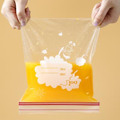 China Freezer Frozen Transparent Zipper Pouch Custom Smell Proof Safety BPA Free Resealable Food Packaging Bags for sale