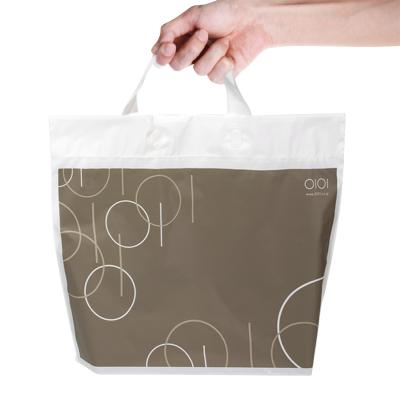 China Buckle handle cornstarch pla design retail clothing BIODEGRADABLE soft compostable fashion customized shopping bag for sale