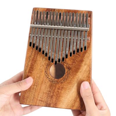 China Acacia Kalimba Factory Supply OEM Inch Piano Musical Instrument Acacia 17 Keys Wooden Kalimba for sale