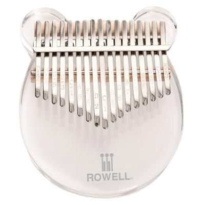 China Entertainment Rowell 17 Wholesale Hot Selling Crystal Acrylic Finger Piano Kalimba Clear Principal for sale