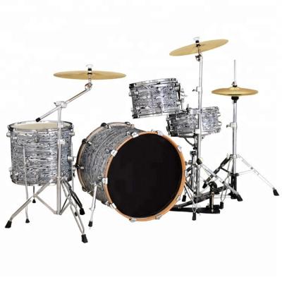 China Professional 4PCS COWHIDE Percussion Wholesale Musical Instrument Drum Set Drum Kit for sale