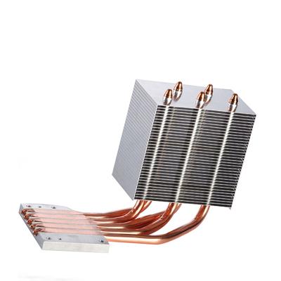 China Ecotherm Aluminum Bent Fin Heatsink Copper Heatsink With Fins Heat Pipe Welded Radiator Heatsinks for sale