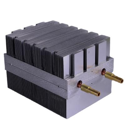 China Water Cooler Plates Pin Fin Aluminum Milling TEC Thermal Liquid Cooling Copper Radiator For Medical Machine for sale