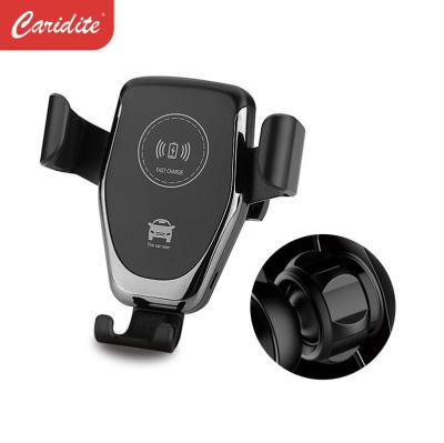 China 2021 Wholesale Caridite Qi Car Mobile Phone Q12 Mobile Phone Fast Wireless Phone Charger New Product Stand 10W Drop Shipping for sale