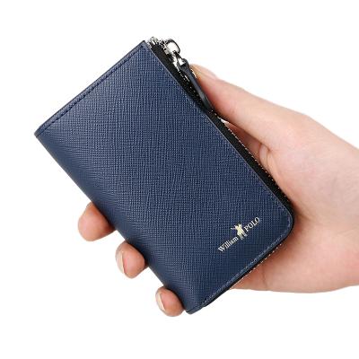 China Fashion WilliamPolo Full Grain Leather Key Case Men's Multifunctional Large Capacity Coin Purse Large Capacity Car Key Storage Bag for sale