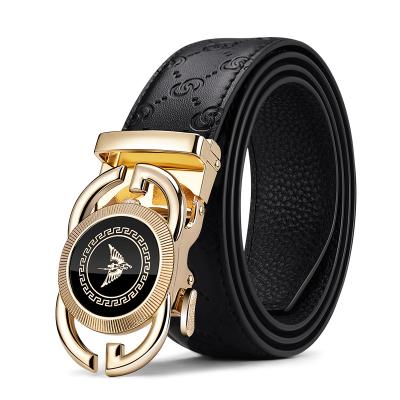 China Cowhide Men's Belt Fashion Genuine Leather Strap Waist Brand Wedding Belt Luxury Jeans For Men Automatic Buckle Belts for sale