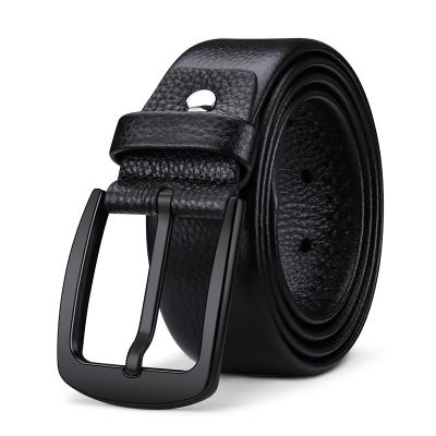 China High Quality Belts Mens Belt PL19691P 100% Genuine Leather Black Pin Buckle Male Waistband Men Belts for sale