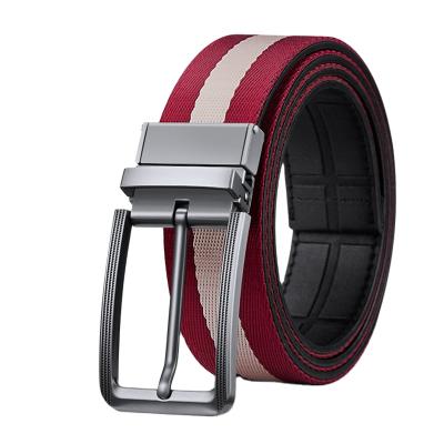 China Comfortable Leather Men Belts Williampolo Belt Men Pin Buckle Belt Waist Trainer Youth Canvas And Leather Casual Wild Belt Korean Fashion Both Sides Available for sale