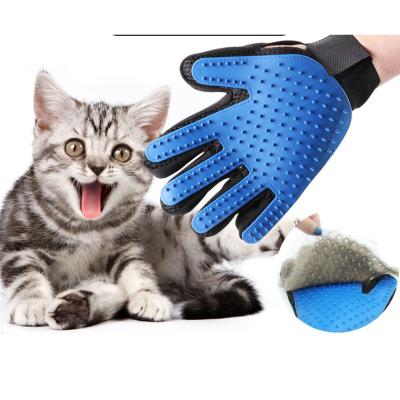 China Sustainable Multifunctional Soft Deshedding Wash Pet Hair Remover Grooming Gloves Sweep for sale