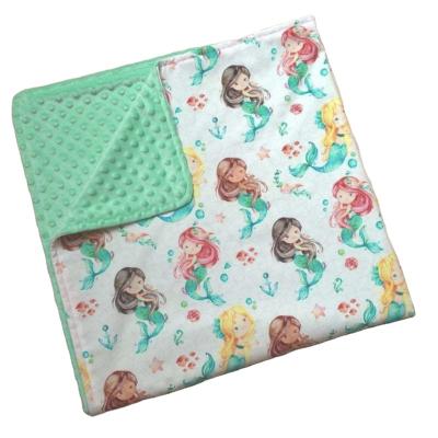 China 2021 PORTABLE New Girl's Simple Cute 100% Polyester Minky Baby Blanket For Newborn for sale