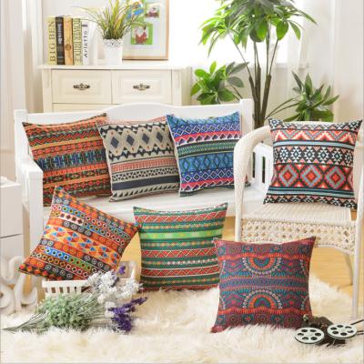 China Various PORTABLE Wholesale Linen Kilim Animal Printing Woven Fluffy Decorative Cushion Cover for sale