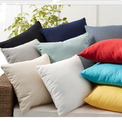 China Low Moq Solid Color PORTABLE Gray Pillow Case Decorative Cushion Cover Cotton for sale