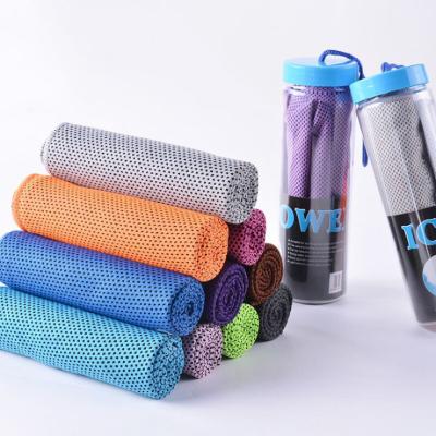 China QUICK DRY Polyester Micro Microfiber Gym Logo Custom Ice Sports Cooling Towel for sale