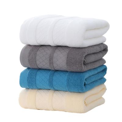 China QUICK DRY Gray Color Printed 100% Organic Cotton Thick Drying Large Bath Towel for sale