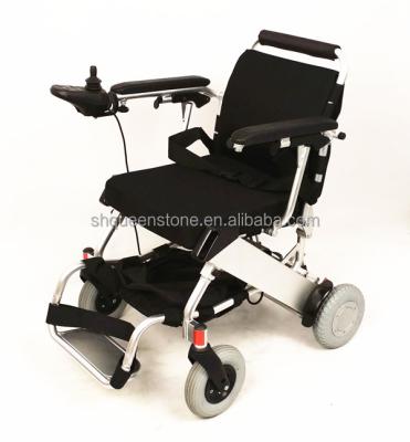 China Foldable Aluminum Frame CE Aluminum Lightweight Folding Motor Lithium Battery Brushless Electric Power Wheelchair For Elderly Disable 20.5kgs for sale