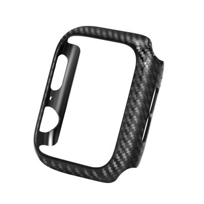 China 2020 Hot New Design Carbon Fiber For Apple Watch Case 44mm, For Apple Watch Series 5 Case Carbon Fiber Texture PC Cover for sale