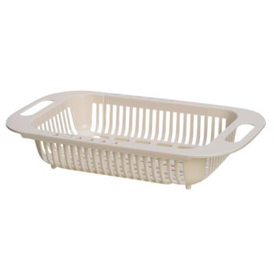 China JASON Kitchen wash vegetable drain basket fruit storage shelf basket viable retractable vegetable kitchen tableware storage box for sale