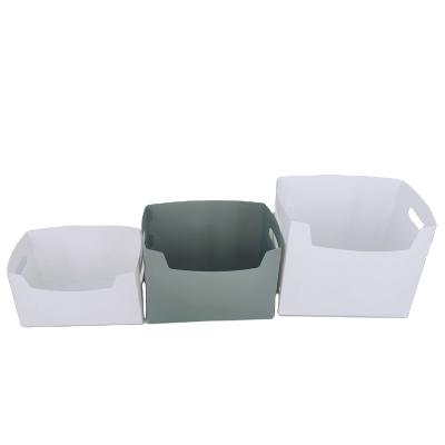 China JASON Quality Office Multi Size Bathroom Oval Handle PP Plastic Folding File Storage Box for sale