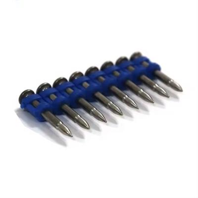 China Hard Concrete 15-40mm Plastic Washer Concrete Shoot Gas Nail Gun Nails HC6 Drive Pins for sale