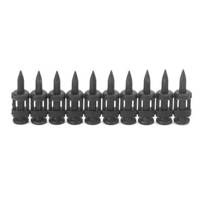 China Black Finish ISO Standard Carbon Steel Flat Gas Drive Pins for Building Construction Smooth Shank Type 6.3MM for sale