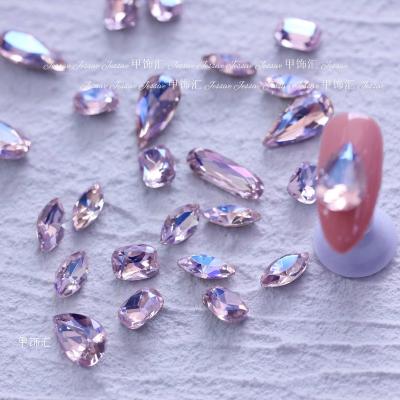 China Colorful Heart Shape Crystal K9 Glass 3D Nail Art Rhinestones Manicure Nail Decorations DIY Decoration for sale