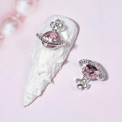 China Wholesale Zircon Saturn Love Heart Cross Planet Punk Baroque Nail Charm Retro Charm Accessories Ornaments Diamond Nail Art Decoration for sale