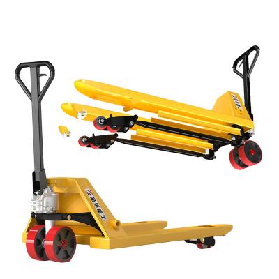 China Hotels 550X1150mm/685X1200mm manual pallet truck for cargo handling for sale