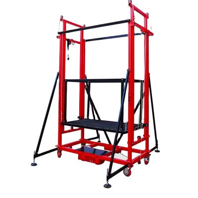 China Industrial 500KG Electric lifting scaffold Metal Indoor Electric Scaffolding With Electric for Construction for sale