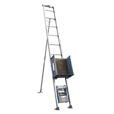 China Folding Ladders Aluminium Electric Ladder Lift Machine Solar Panel to Roof with wireless Remote for sale