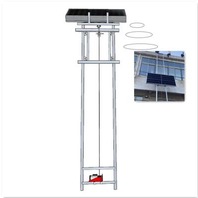 China Durable Hot Upgrade Top Flip to Roof Crane Solar Panels Hydraulic Ladder Lift Capacity 200kg for sale