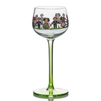 China New classic/postmodern popular Amazon Alsace style small wine cup cocktail glass tumbler ice cream glass cup for sale