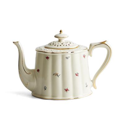 China WITH LID high-grade ceramic tea set light European tea set home style home tea cup home living room luxury afternoon teapot for sale