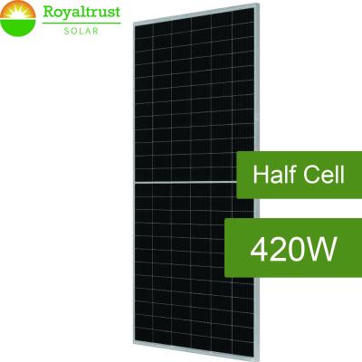 China Mono Solar Panel 420W 415W 410W 405W 400W Solar Power System Half Cell Solar Panel MBB Products For Solar On Grid for sale