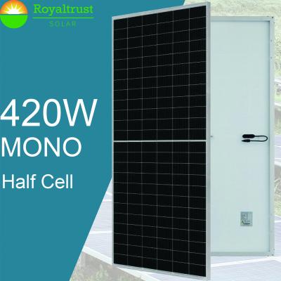 China Good Quality Mono Solar Power System MBB Half Cut Off Module Solar Panel 420W 415W 410W 405W 400W For Energy Storage System for sale